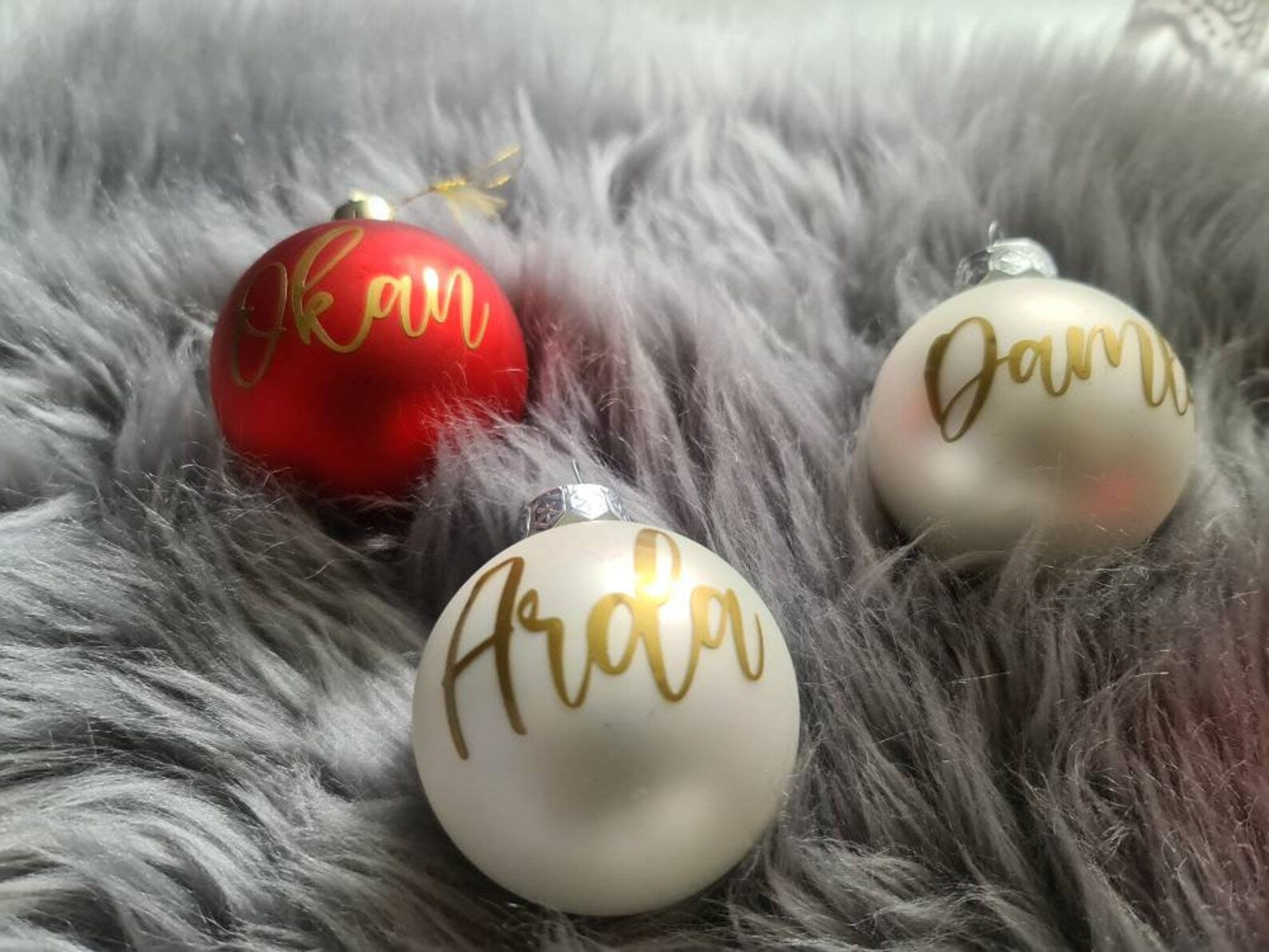 Weihnachtskugel Aufkleber, Schriftzug, inkl. Sterne, Christbaumkugel