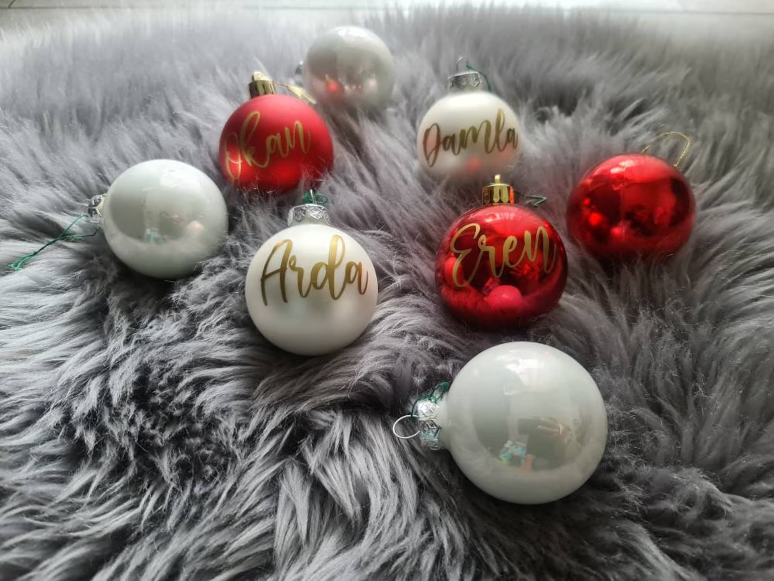 Weihnachtskugel Aufkleber, Schriftzug, inkl. Sterne, Christbaumkugel