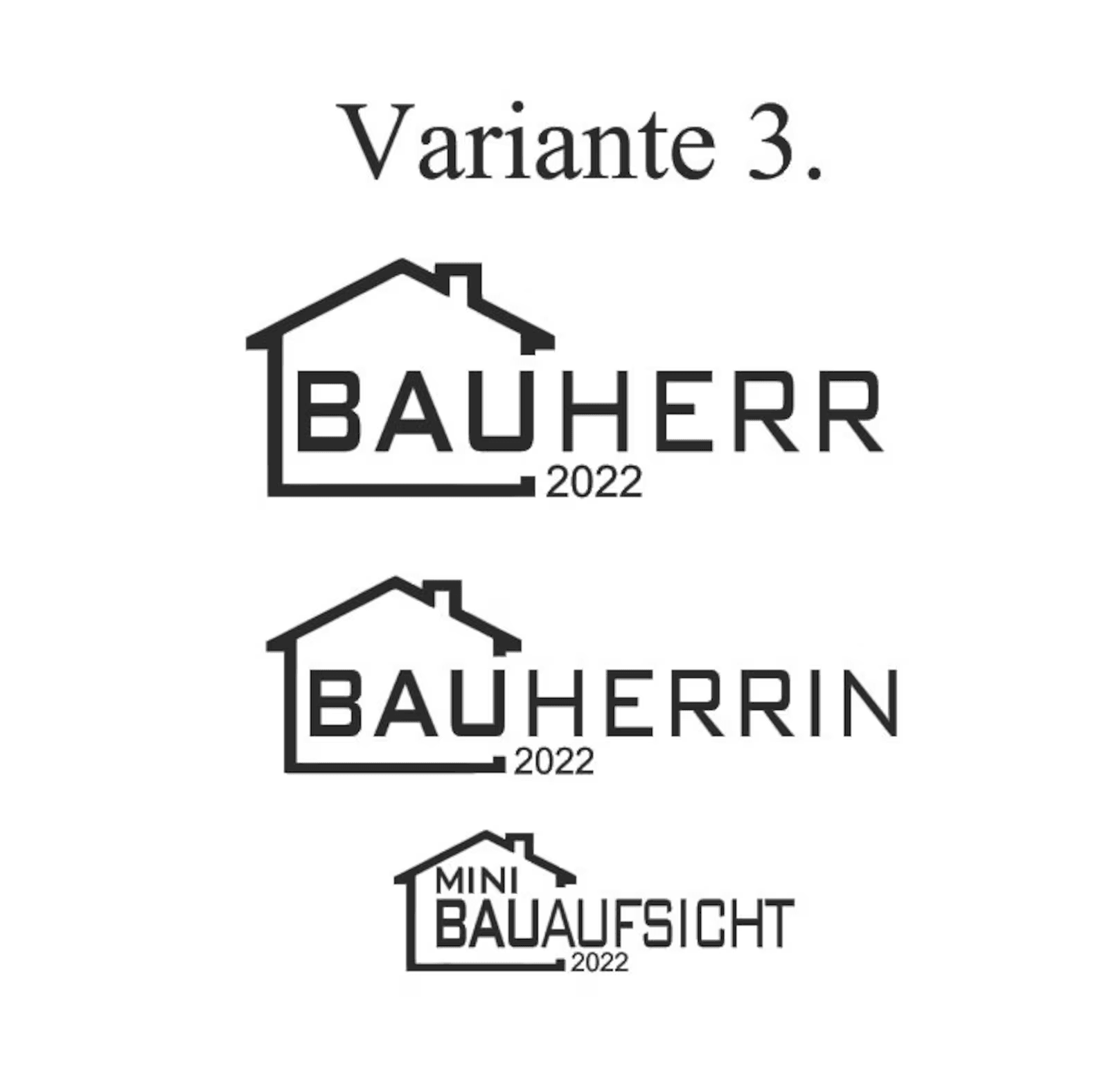 Schriftzug, Bügelbild, Bauherr, Bauherrin, Textilien, personalisiert