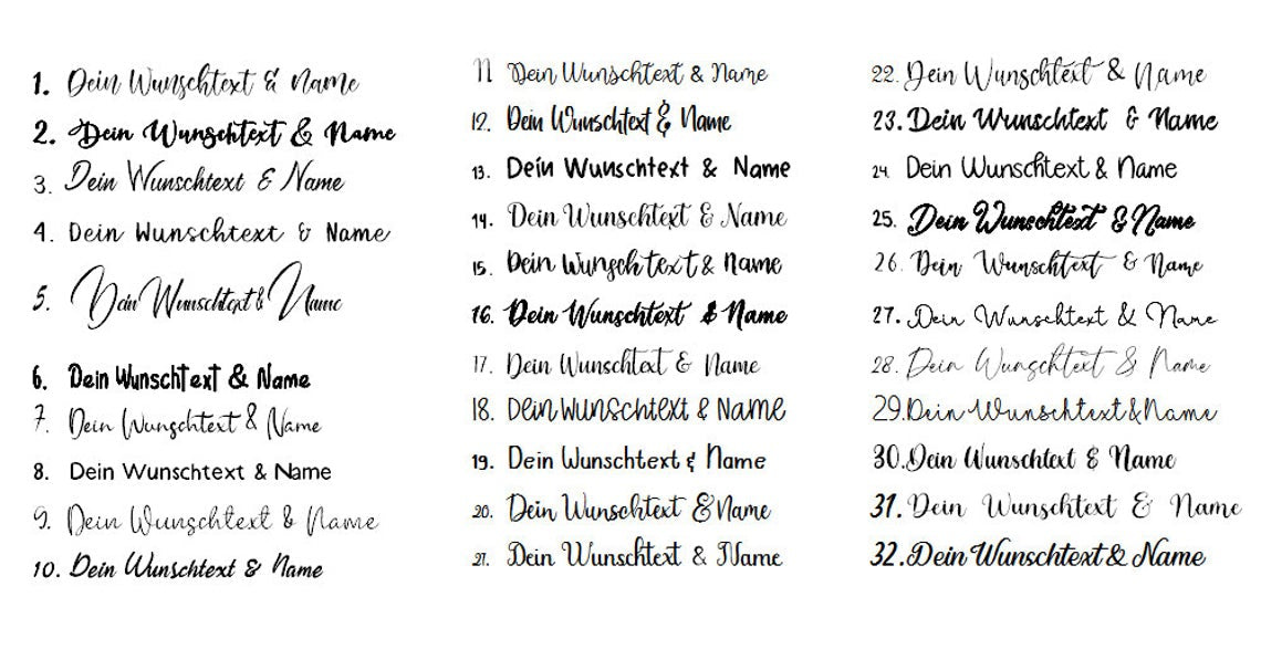 Aufkleber aus Vinyl für Gläser, Schriftzug, personalisiert